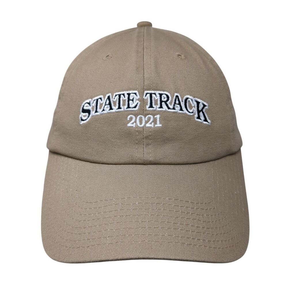 State Track 2018 IHSAA Slideback Hat Tan One Size Adjustable Fahrenheit Headwear